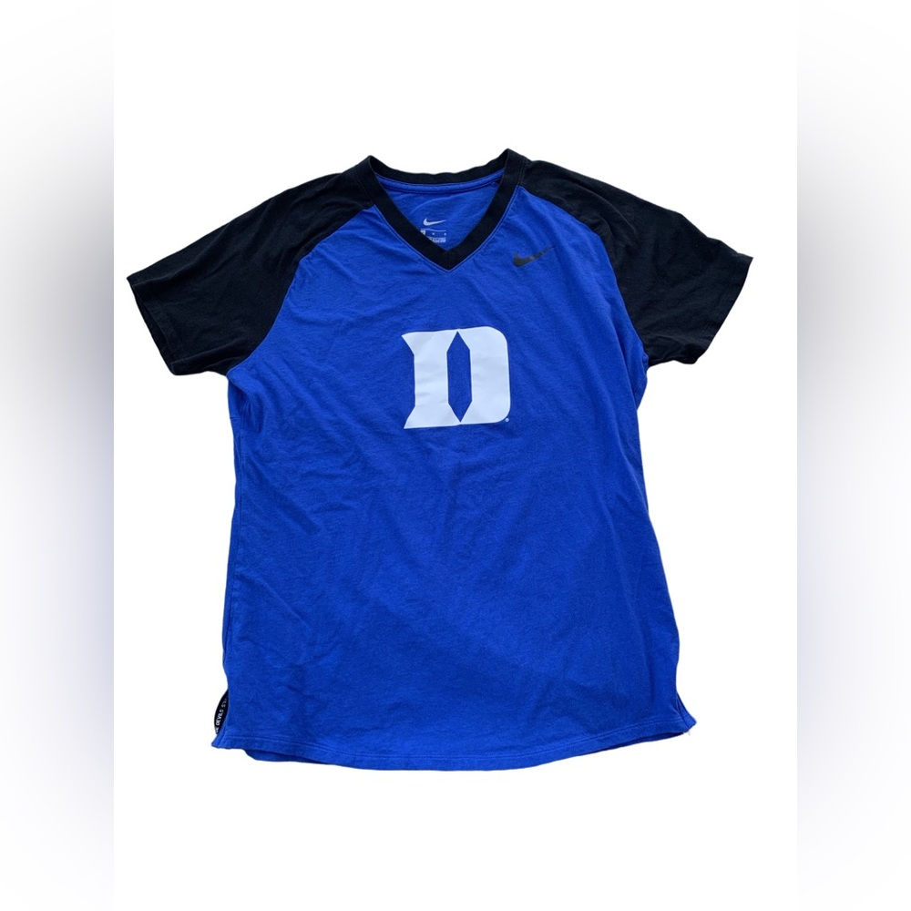Nike Women’s Size Medium Duke Blue Devils NCAA Blue Short Sleeve Logo Fan Shirt